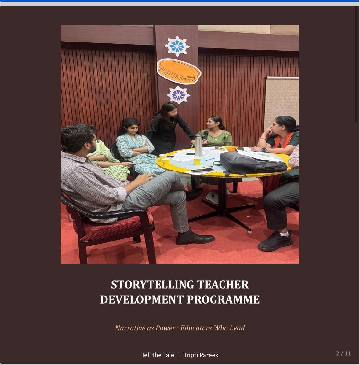 Storytelling Teacher Development Programme — Narrative as Power circle discussion