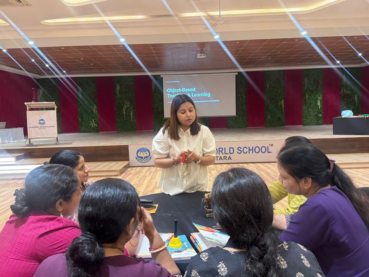 Object-based teaching workshop with educators at Academic World School Bemetara